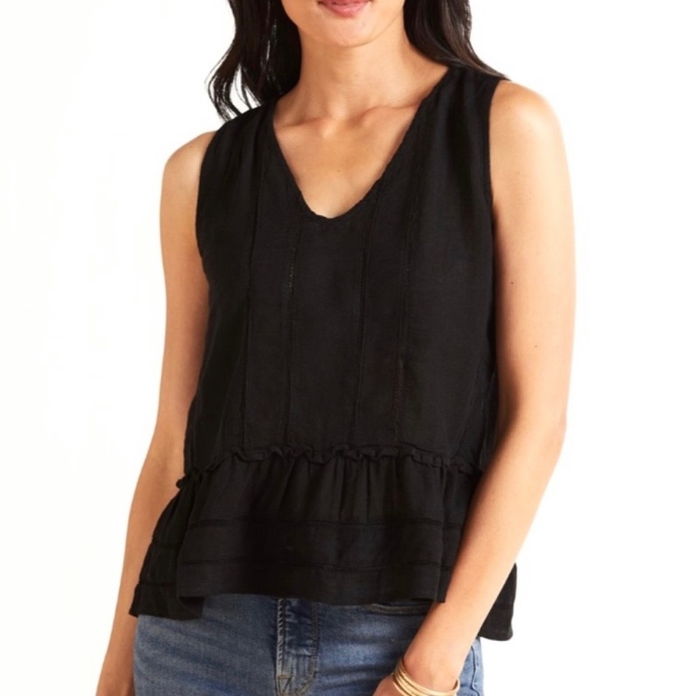 RAILS BLACK SLEEVELESS TOP